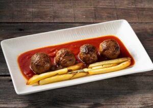 Albóndigas de ternera y foie Las Tortillas de Europa